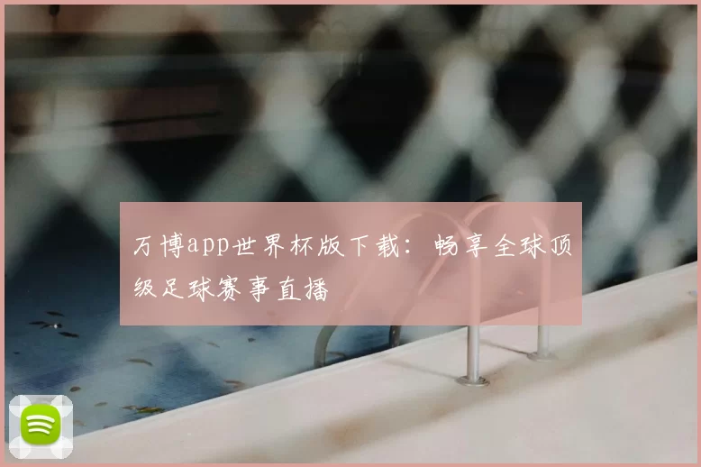 万博app世界杯版下载:畅享全球顶级足球赛事直播